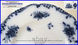 Blue & White/Antique Staffordshire Historical Porcelain plate/Cauldon, 1890s