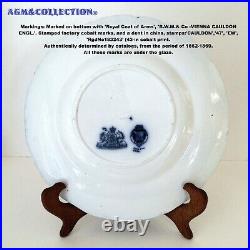 Blue & White/Antique Staffordshire Historical Porcelain plate/Cauldon, 1890s