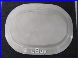 Blue & White Plate Platter Meat Large Serving Dish 17 Antique English Cassical