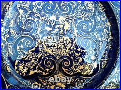 Blue & White Plate To Commemorate The Shah Of Persias Visit To Queen Victoria