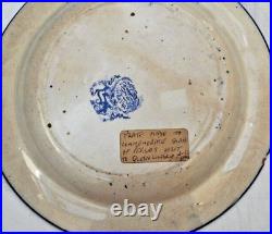 Blue & White Plate To Commemorate The Shah Of Persias Visit To Queen Victoria