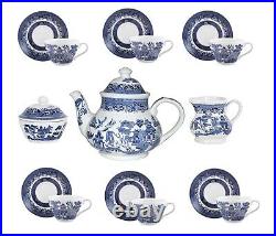 Blue Willow Churchill Plates Mugs Sugar Tray Gravy Boat Creamer Jug Dinner