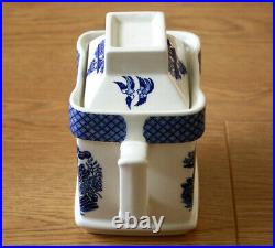 Blue Willow Square Teapot with Tiny c Mark