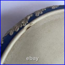 Blue and White Jasperware Wedgwood Cheese/Cake Dome with plate