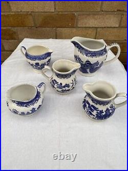 Blue and white willow pattern china