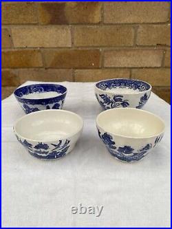 Blue and white willow pattern china