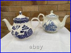 Blue and white willow pattern china