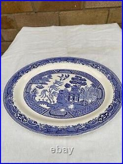 Blue and white willow pattern china