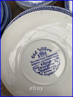 Blue and white willow pattern china