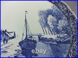 Boch Delft Blue Hand Painted Wall Charger Plate Hanging Blue White Royal SPhinx