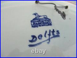 Boch Delft Blue Hand Painted Wall Charger Plate Hanging Blue White Royal SPhinx
