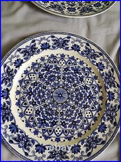 Booths Indian Ornament Pattern. Antique Blue And White Plates