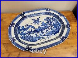 Boy on a Buffalo Chinoiserie Platter Meat Plate 16.5 John Harrison c1780 Spode