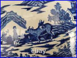 Boy on a Buffalo Chinoiserie Platter Meat Plate 16.5 John Harrison c1780 Spode