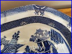 Boy on a Buffalo Chinoiserie Platter Meat Plate 16.5 John Harrison c1780 Spode