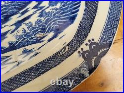 Boy on a Buffalo Chinoiserie Platter Meat Plate 16.5 John Harrison c1780 Spode