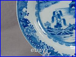 British Turner Willow Pattern Blue Transferware 9 3/8 Inch Plate Circa 1810