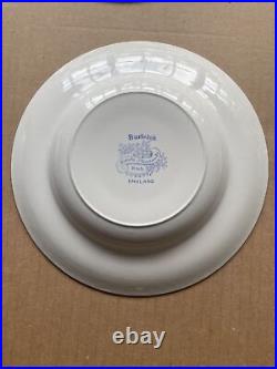 Burleigh Asiatic Pheasants Blue Soup Plates Set Of 6 8 7/8