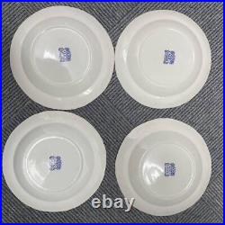 Burleigh Blue Calico Plates 26.5cm Set Of 4 No Box Unused