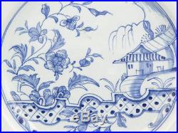 C1750 English Blue and White Delft Chinese Style Plate