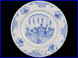 C1750 English Delft Blue and White Chinese Style Plate