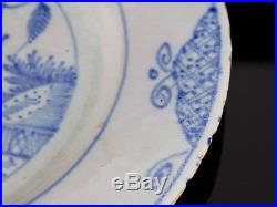 C1750 English Delft Blue and White Chinese Style Plate