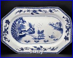 C1750, RORSTRAND, ANTIQUE 18thC SWEDISH TIN GLAZED FAÏENCE POTTERY SERVING DISH