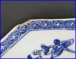 C1750, RORSTRAND, ANTIQUE 18thC SWEDISH TIN GLAZED FAÏENCE POTTERY SERVING DISH