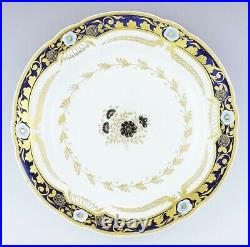 C1800-1825 Lovely set 13 Spode Cobalt Blue White & Gilt Dinner Plates