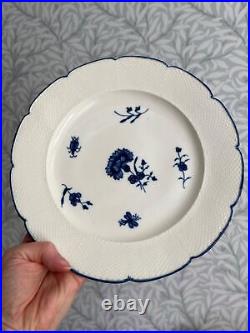 CHANTILLY PORCELAIN Blue White Plate Carnation Basketweave France C18 c1750