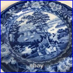 C. 1820s Georgian Blue White Staffordshire Transferware Rileys Plate