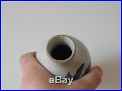 C. 18th Antique Chinese Blue & White Porcelain Kangxi Vase in Ming Style
