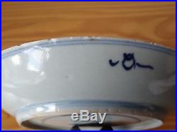C. 18th Antique Chinese Qing Blue & White Porcelain Plate Diana Cargo Starburst