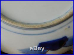 C. 18th Antique Japanese Japan Edo Blue and White Porcelain Plate