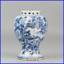 Ca 1700 antique delft vase Blue & white deftware