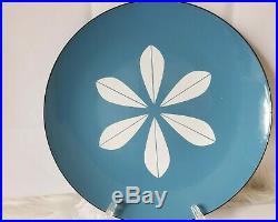 Cathrineholm MCM Enamelware 12 Platter Plate Lotus Design Blue White #1