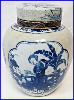 Certified Original 19th Century Chinese Qing Dynasty Blue White Porcelain Jar 9