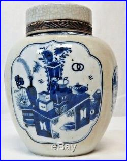 Certified Original 19th Century Chinese Qing Dynasty Blue White Porcelain Jar 9