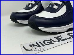 Chanel Women's Trainers Sneakers CC Runner Us 7.5 Uk 5 38 Navy Blue White Patent