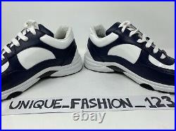 Chanel Women's Trainers Sneakers CC Runner Us 7.5 Uk 5 38 Navy Blue White Patent