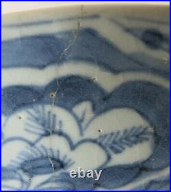 China Ming Dynasty Plate Blue White 17 ct