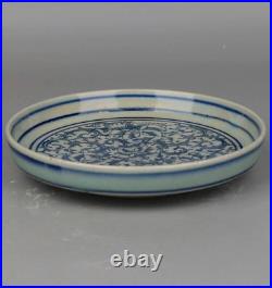 Chinese Antique Blue & White Porcelain Plate Ming Dynasty WanLi-Marked