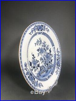 Chinese Antique Export 18thc Kangxi Qianlong Blue And White Charger Plate