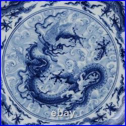 Chinese Antique Ming Oriental Vintage Porcelain Blue&White Charger Plate