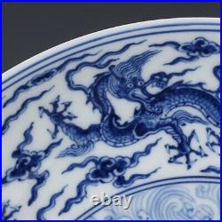 Chinese Antique Ming Oriental Vintage Porcelain Blue&White Charger Plate