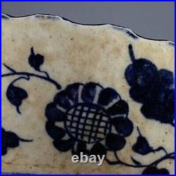 Chinese Antique Plate Blue and White Ming Dynasty Asian Porcelain Dish