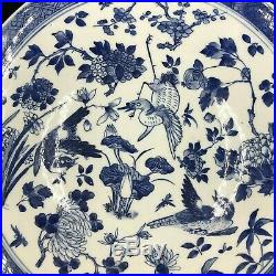 Chinese Antique Porcelain Blue & White Charger Plate Dish Qing China 18/19th