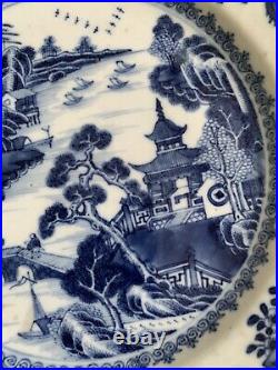 Chinese Antique Qing Long Period Blue & White Plate