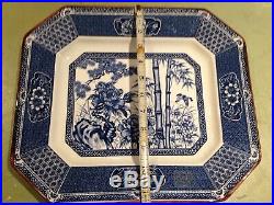 Chinese Blue & White Export Pottery Octagonal Shaped Platter