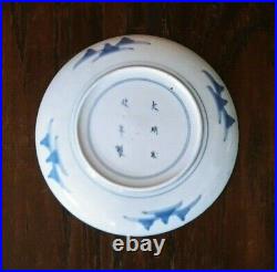 Chinese Blue & White Porcelain Landscape Figures Plate